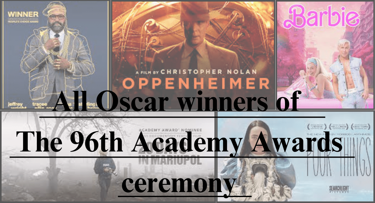 All Oscar winners of The 96th Academy Awards ceremony