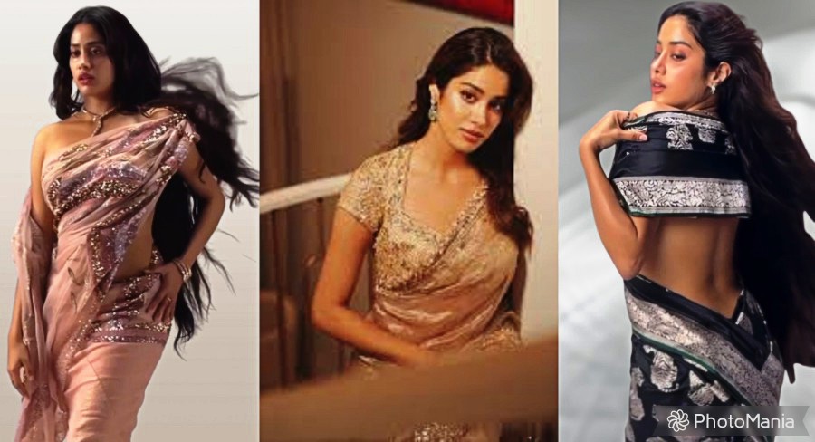 Janhvi kapoor's stunning look in saree.